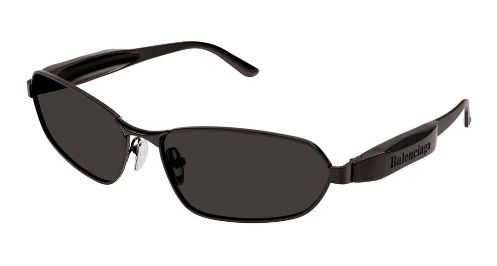Balenciaga Grey Sleek Metal Frame Sunglasses