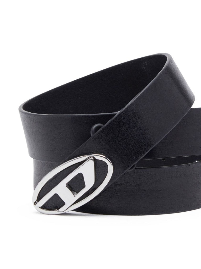 Diesel Calf Leather Belt With Cut-Out Detailing