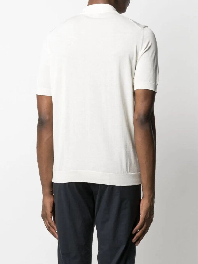 Drumohr Short Sleeve V-Neck Polo Crafted