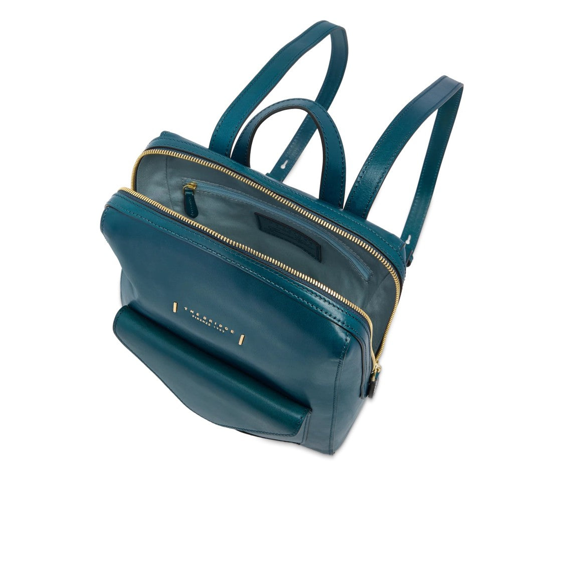 The Bridge Blue Backpack With Zip Closure