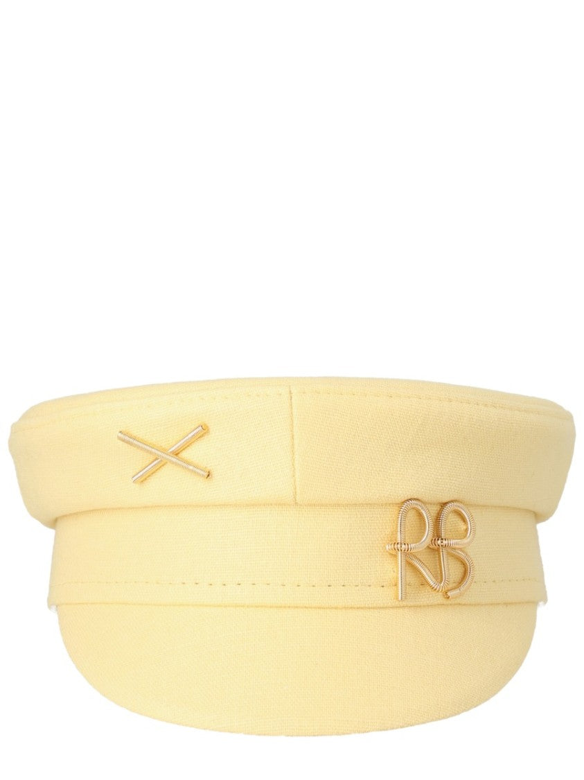Ruslan Baginskiy Neutrals Flat Crown Linen Baker Boy Hat