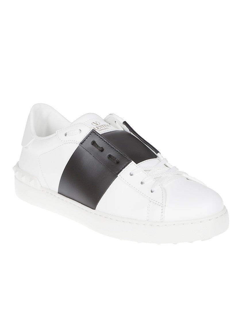Valentino Garavani Low-Top White Sneakers With Contrasting Band