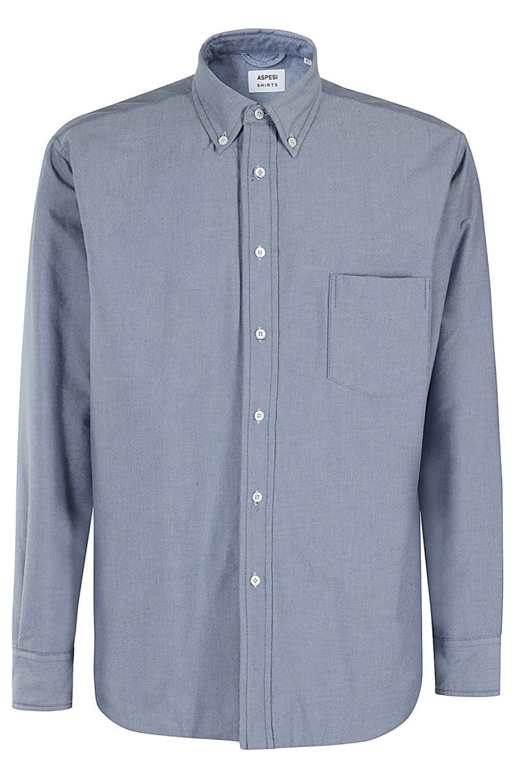 Aspesi Padded Cotton Shirt Jacket With Button-Down Collar