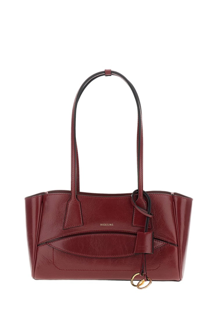 Hidesins Red Shopper S Brushed Leather Shoulder Bag