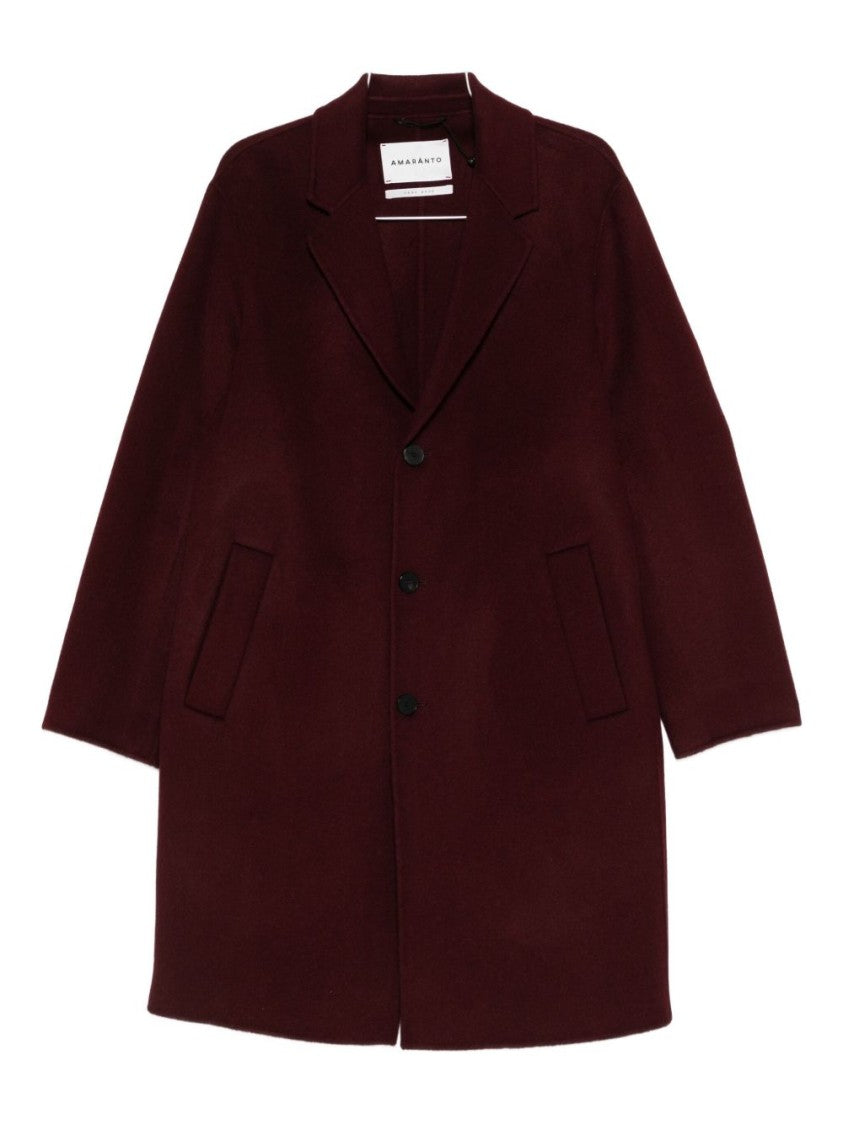 Amaranto Violet Straight-Fit Amaranto Coat