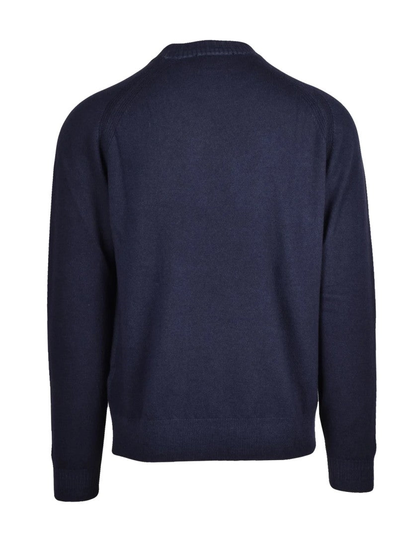 Daniele Fiesoli Crewneck Pullover With Raglan Sleeves In Luxurious Merino And Cashmere