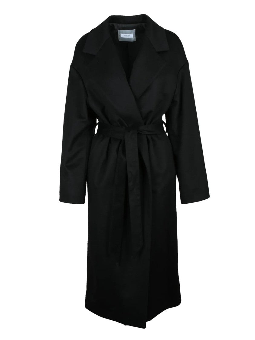 Barba Napoli Long Cashmere Coat - Black