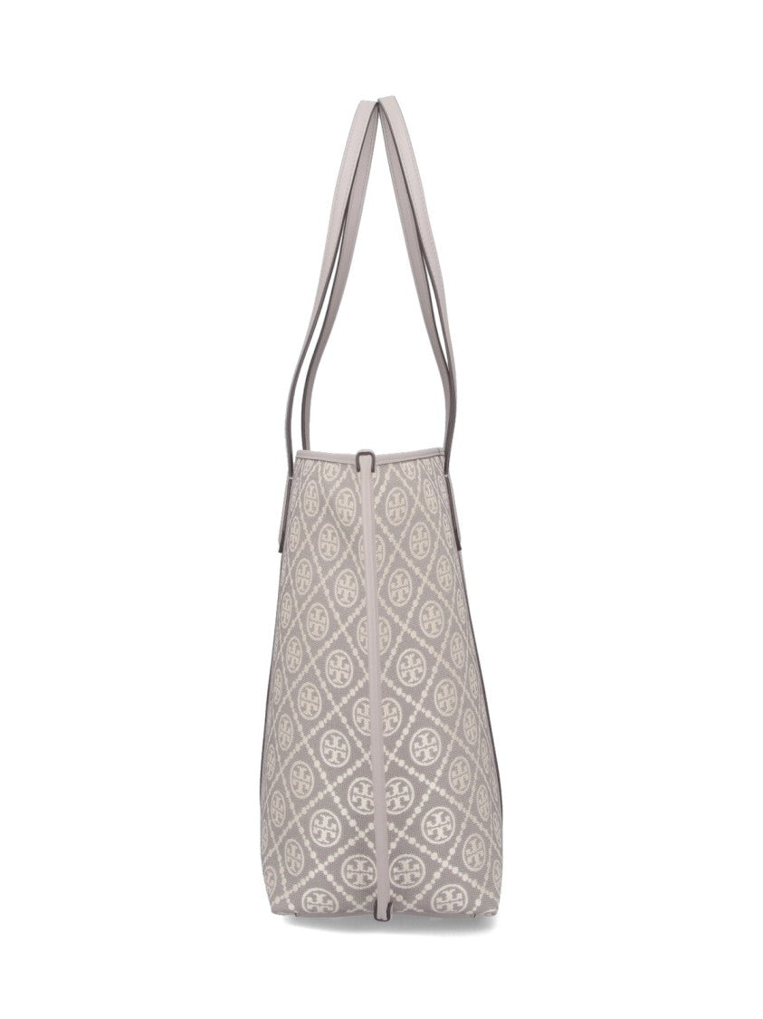 Tory Burch "Perry T" Shopper Bag – Grey
