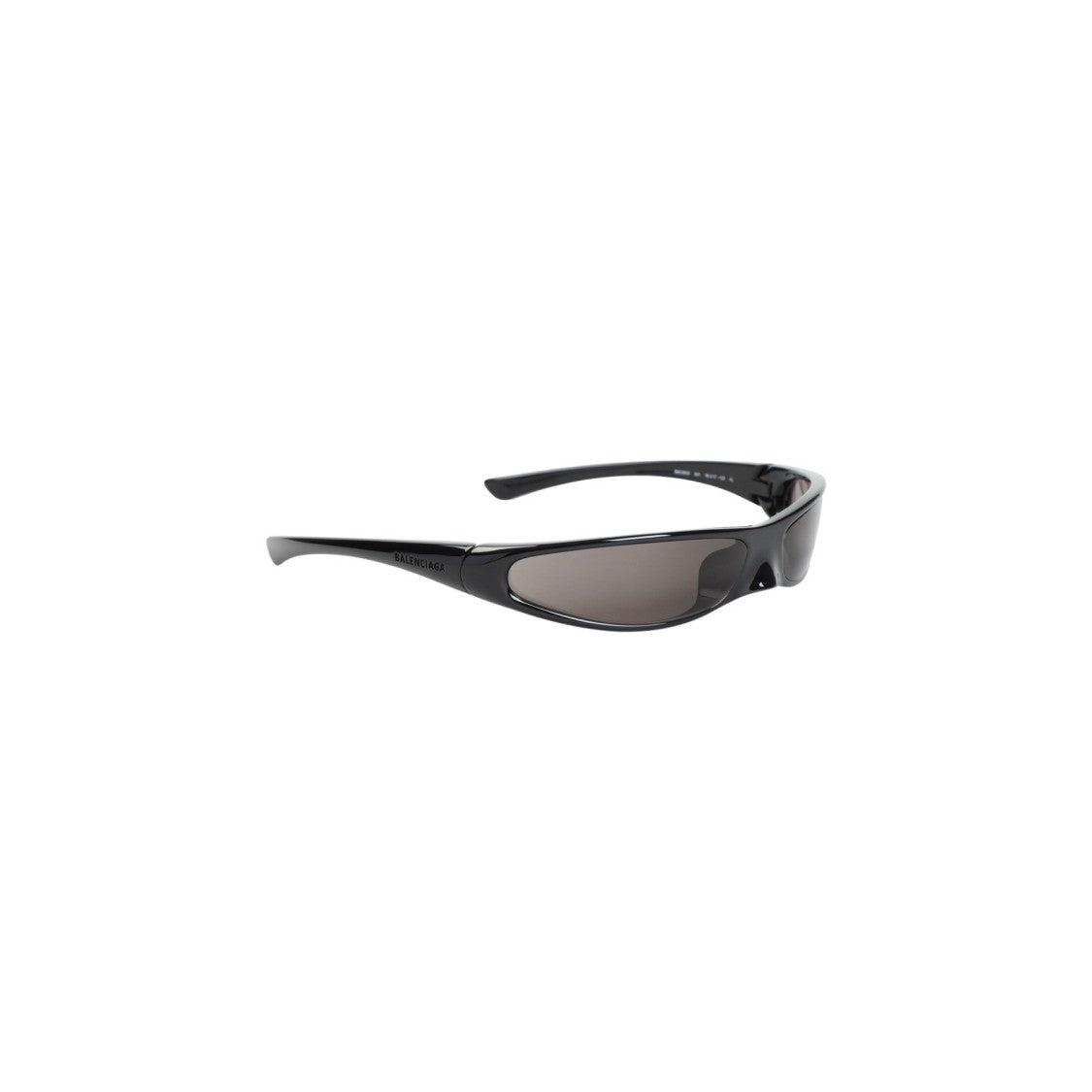 Balenciaga Wraparound Black Acetate Sunglasses With Tinted Lenses