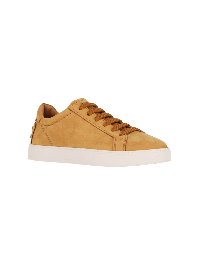 Tod's Nubuck Leather Sneakers With Round Toe