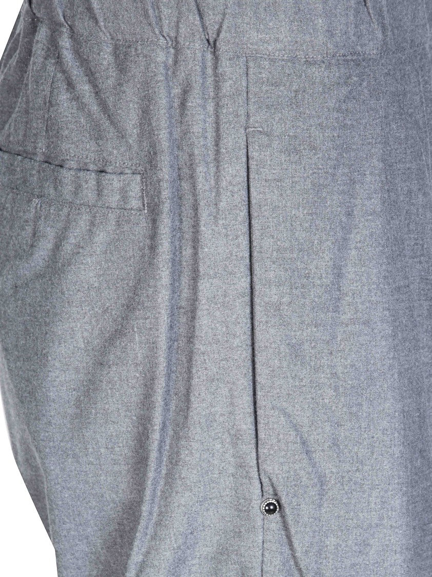 White Sand Straight-Leg Technical Belted Formal Pants