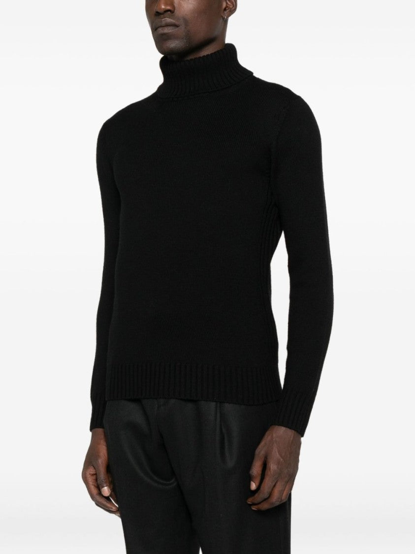 Kangra Ribbed Turtleneck Sweater In Wool