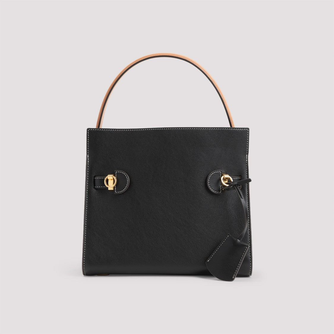 Tory Burch Lee Small Black Cow Leather Shoulder Bag