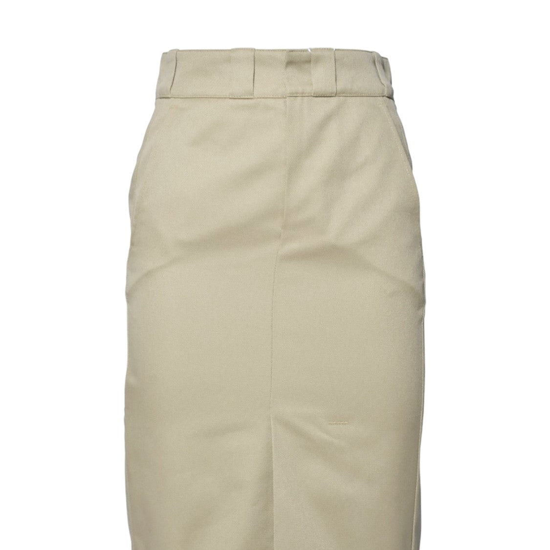 Maison Margiela Midi Skirt In Beige Cotton Twill