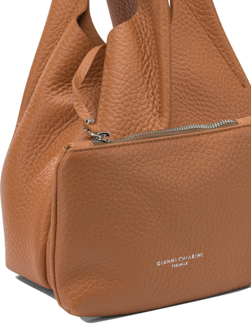 Gianni Chiarini Textured Leather Shoulder Bag With Dual Handles