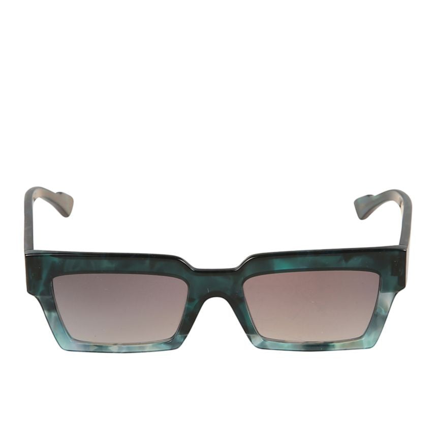 Kador Marbled Deep Green Smart Bold Rectangular Sunglasses