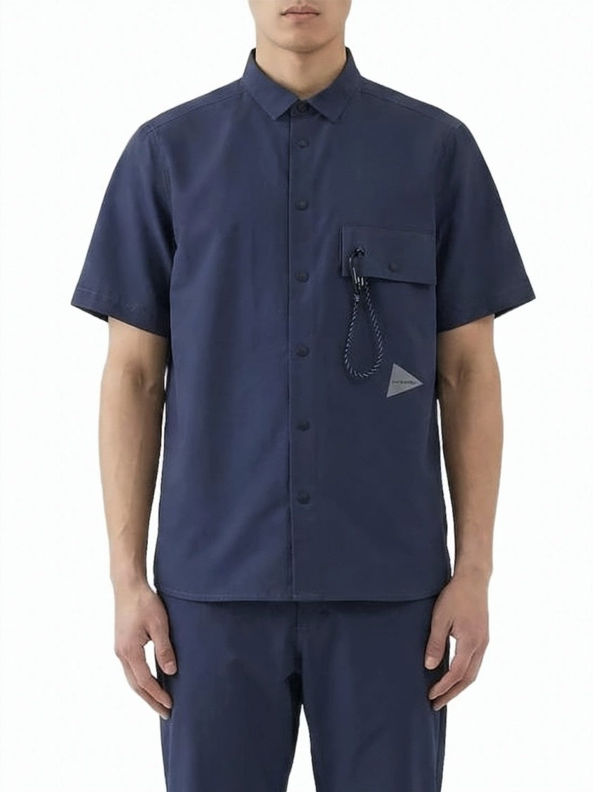 And Wander Short-Sleeved Structured Shirt With Button-Down Front