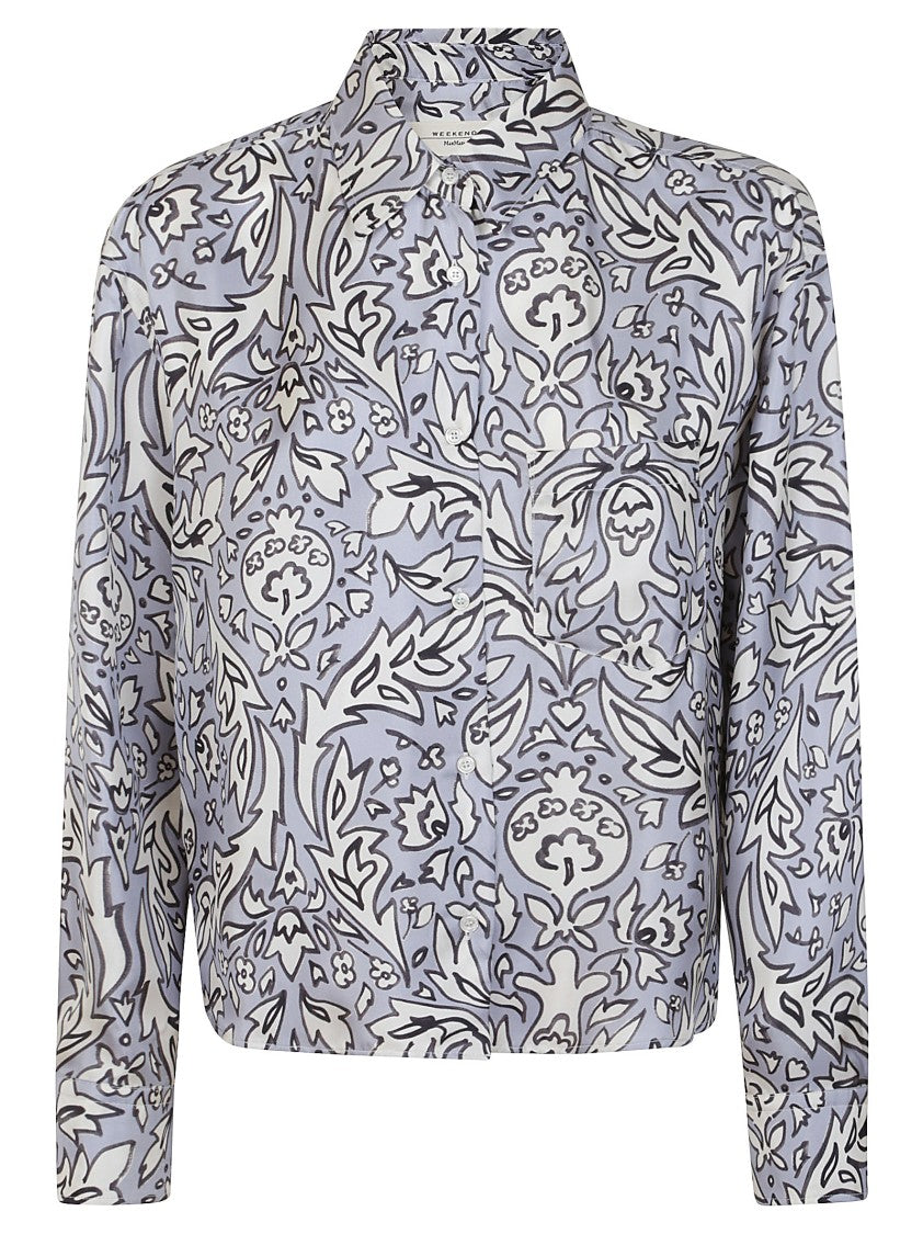 Max Mara Silk Shirt With Delicate Floral Pattern