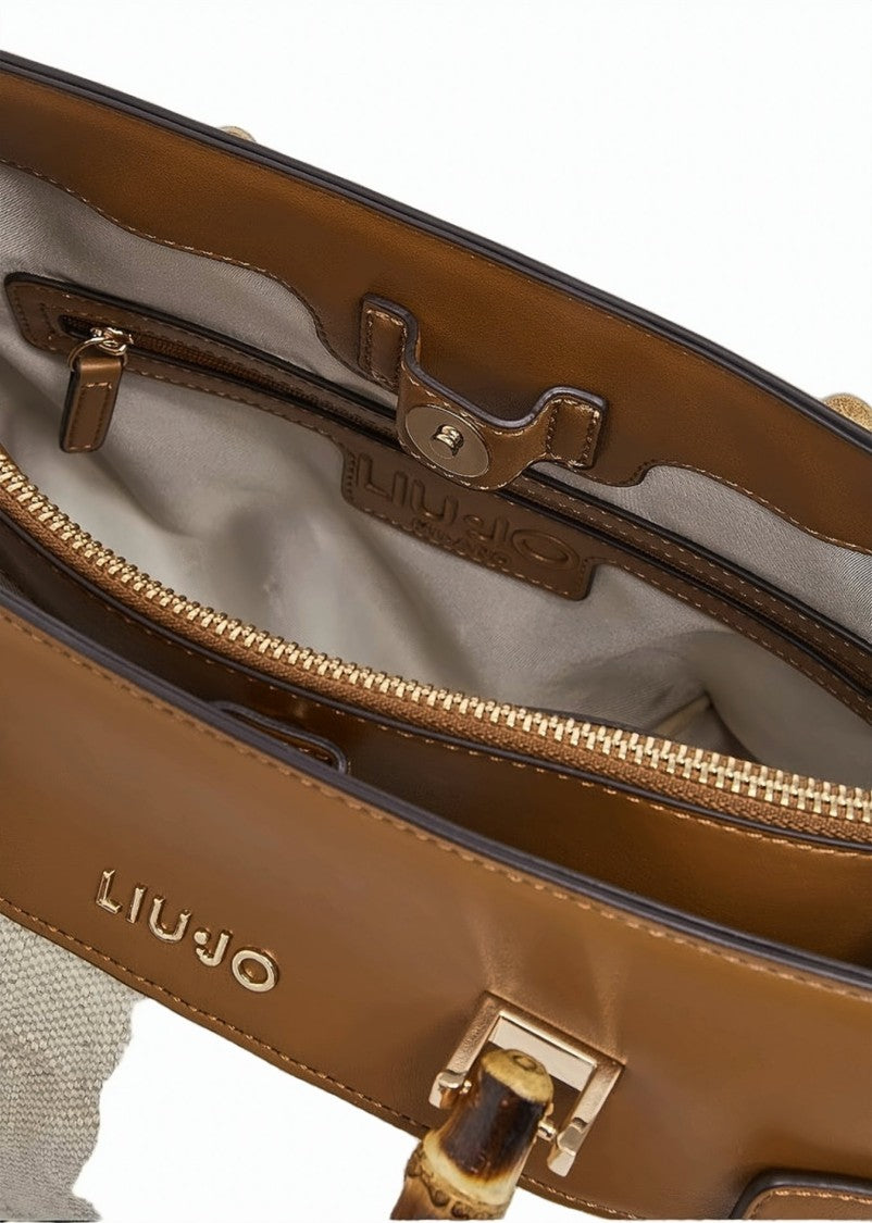 Liu Jo Jute Handle Medium Handbag