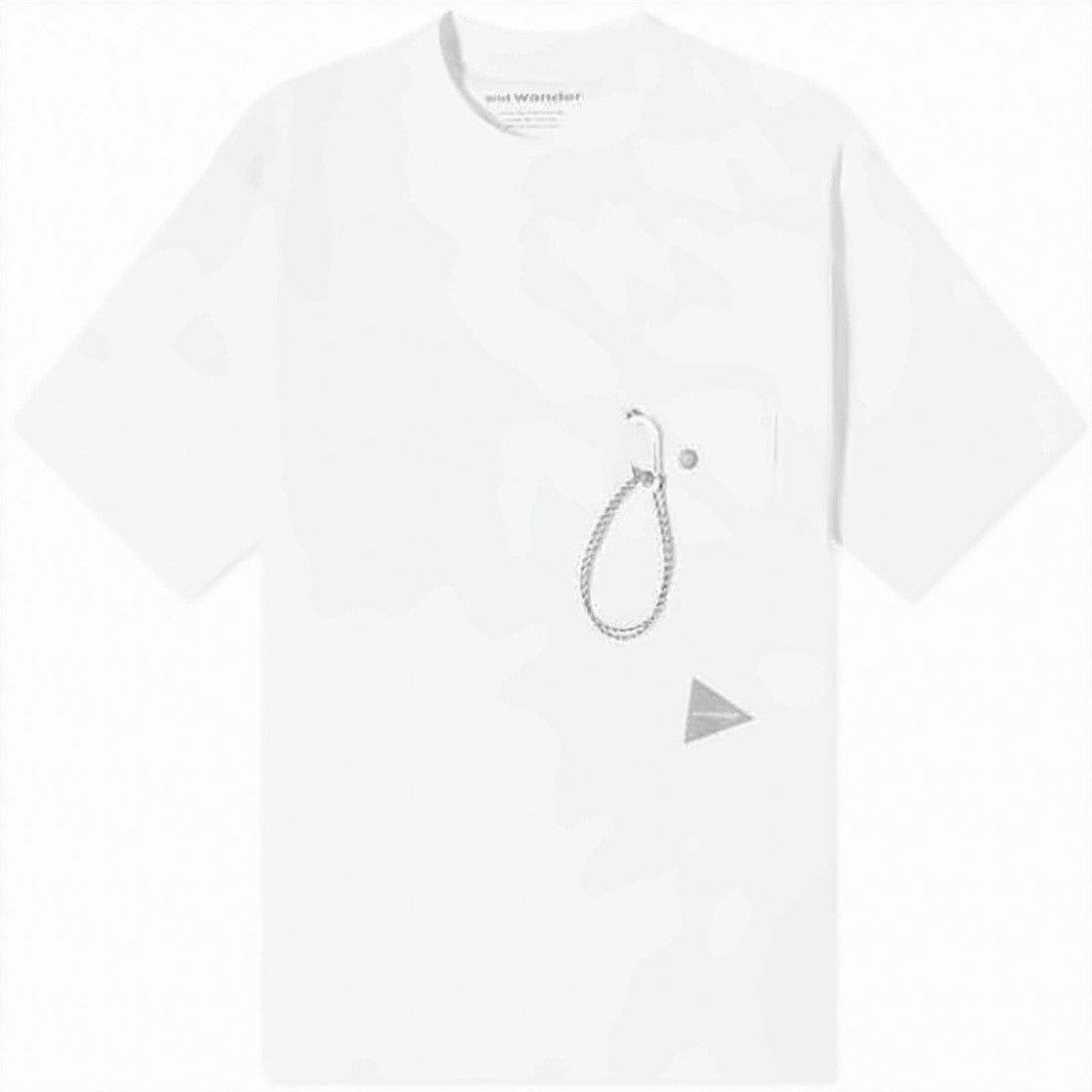 And Wander Short-Sleeved T-Shirt With Chest Pocket And Chain Detail