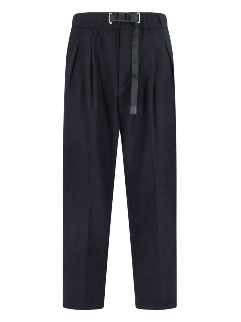 White Sand Wool-Blend Pants – Navy