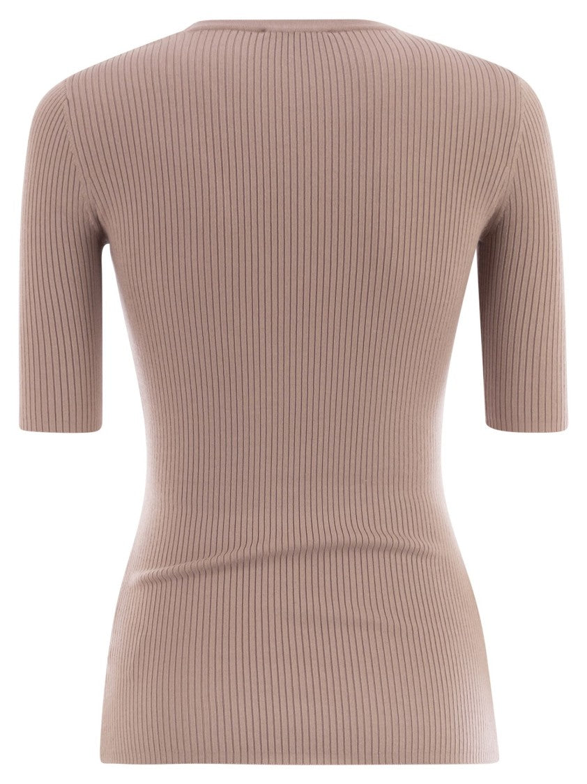 Elisabetta Franchi Ribbed Jumper With Pocket