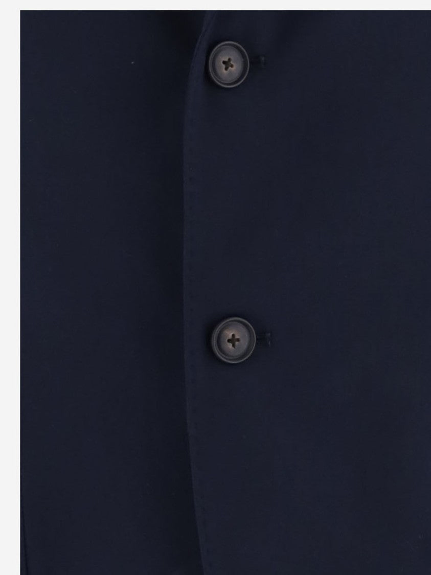 Hugo Boss Dark Blue Tailored Stretch Cotton Blazer