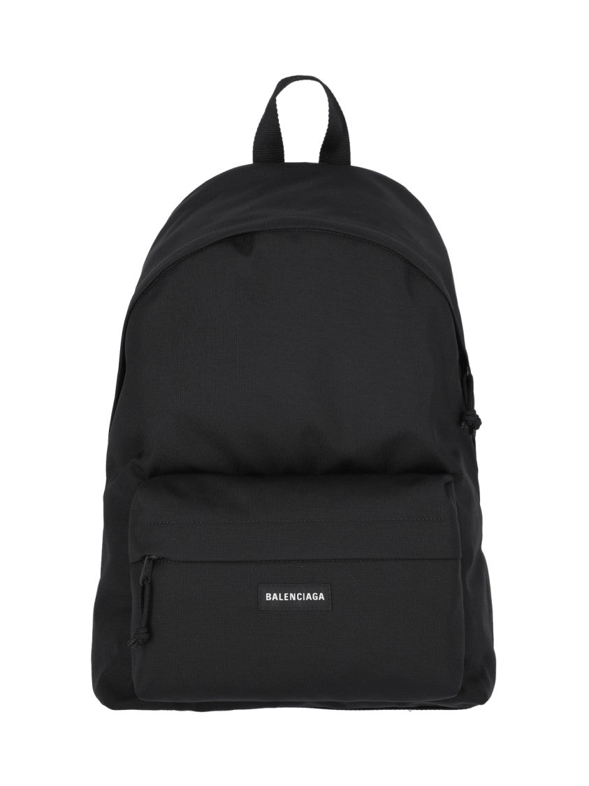 Balenciaga Black Explorer Nylon Zipper Backpack