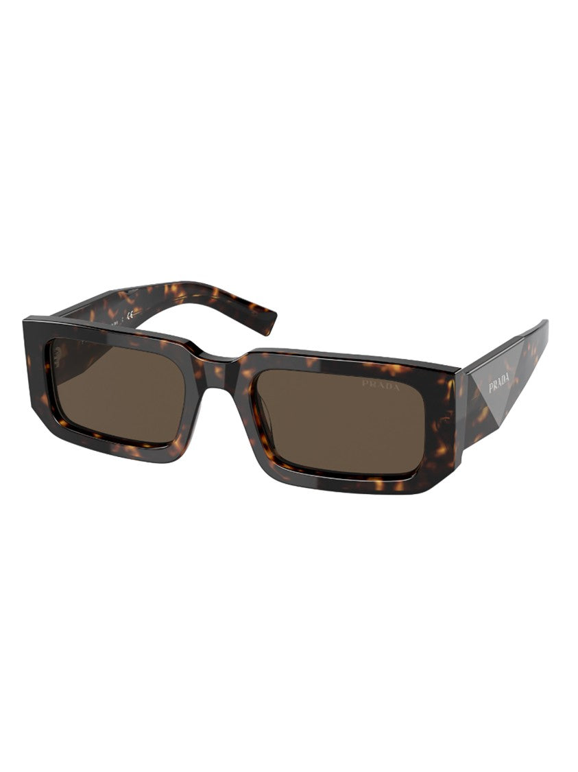 Prada Linea Rossa Bold Angular Tortoiseshell Frame Sunglasses