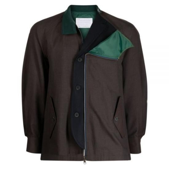Kolor Brown Textured Jacket With Collar