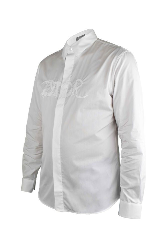 Dior White Cotton Shirt With Embroidery