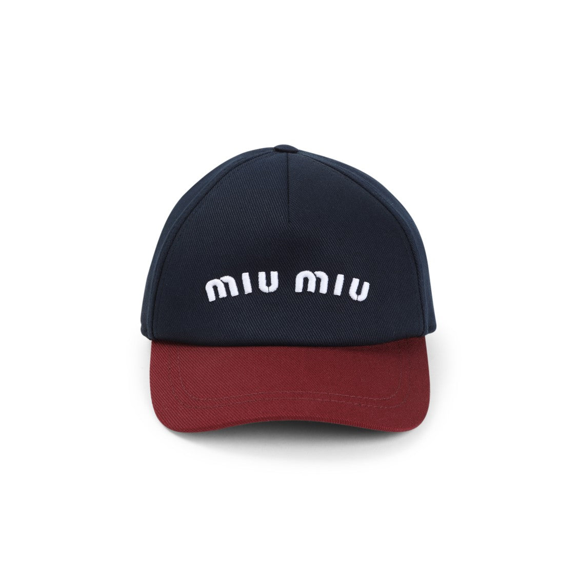 Miu Miu Blue And Bordeaux Cotton Baseball Hat