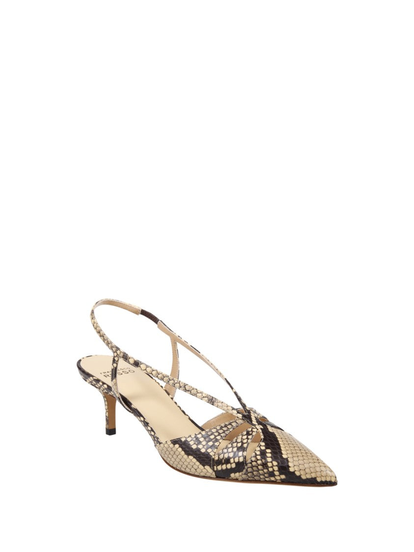 Francesco Russo Pointed Toe Sandals With Crisscross Straps