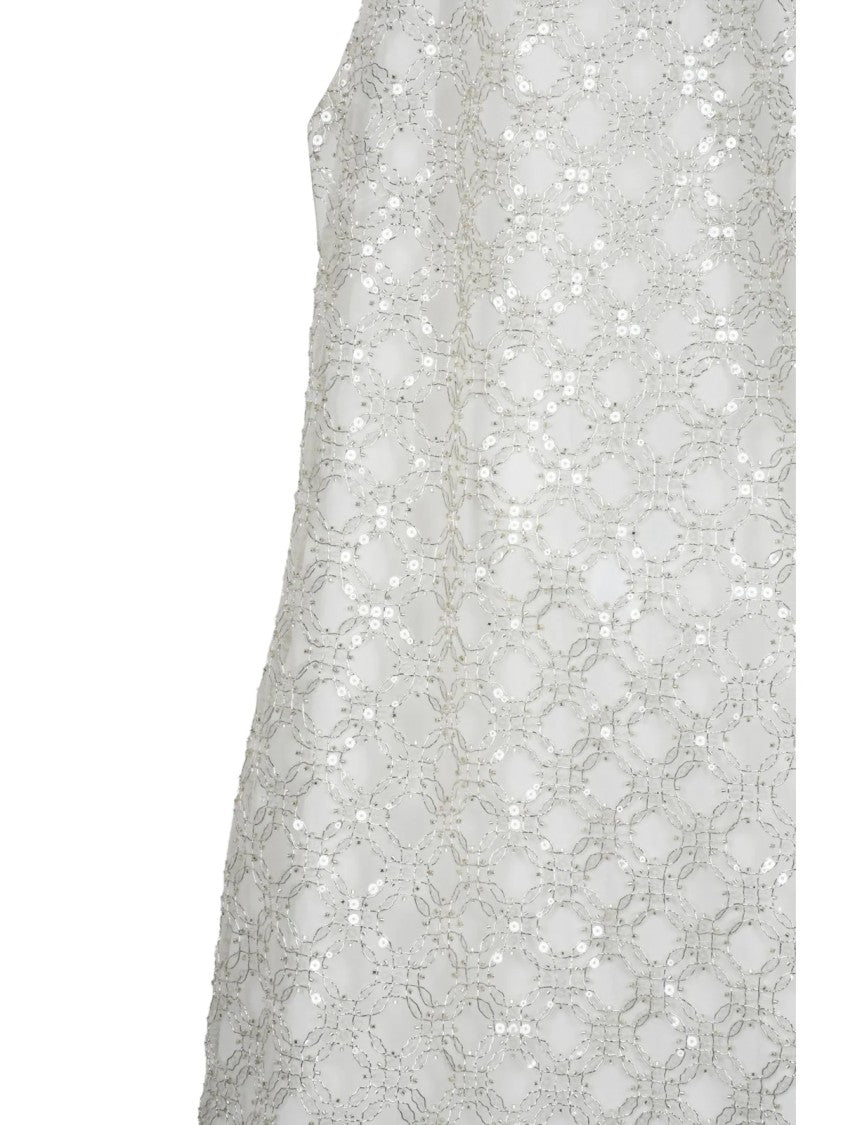 Rotate Indigo Polyester Halterneck Beaded Dress