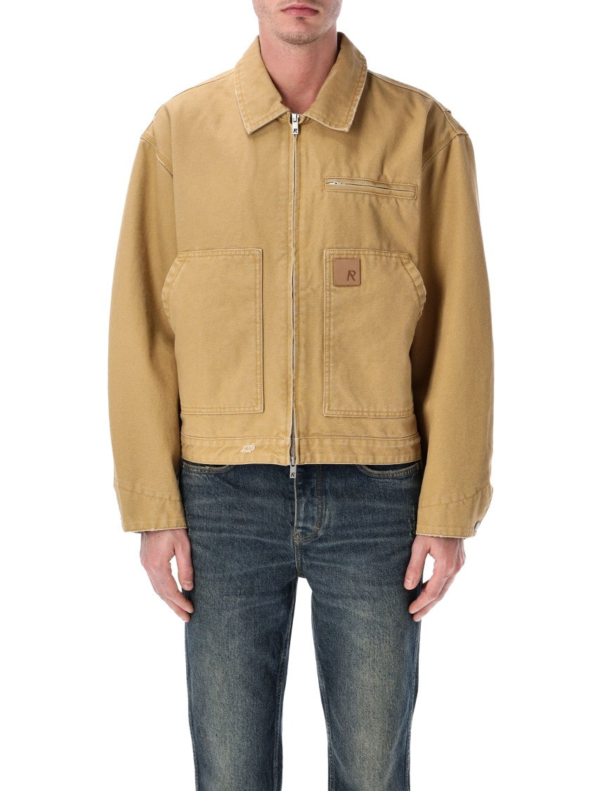 Represent Cropped Worker Jacket With Boxy Silhouette