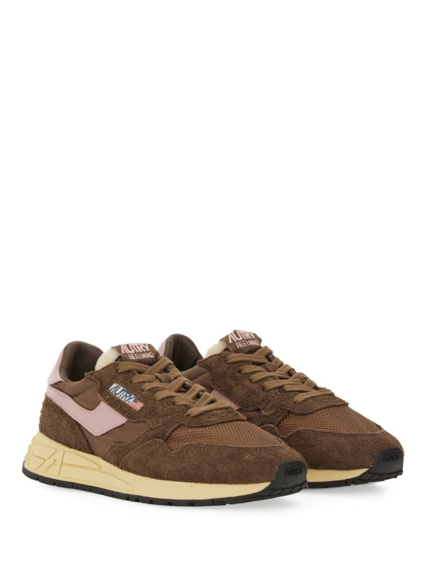 Autry Reelwind Low Nylon Suede Leather Sneakers