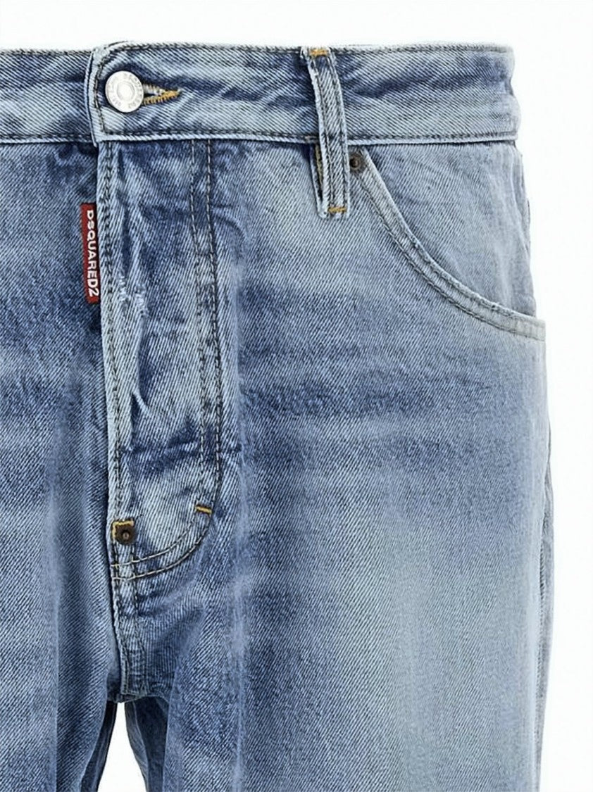 Dsquared2 Light Wash Denim Jeans With Classic Five-Pocket Design