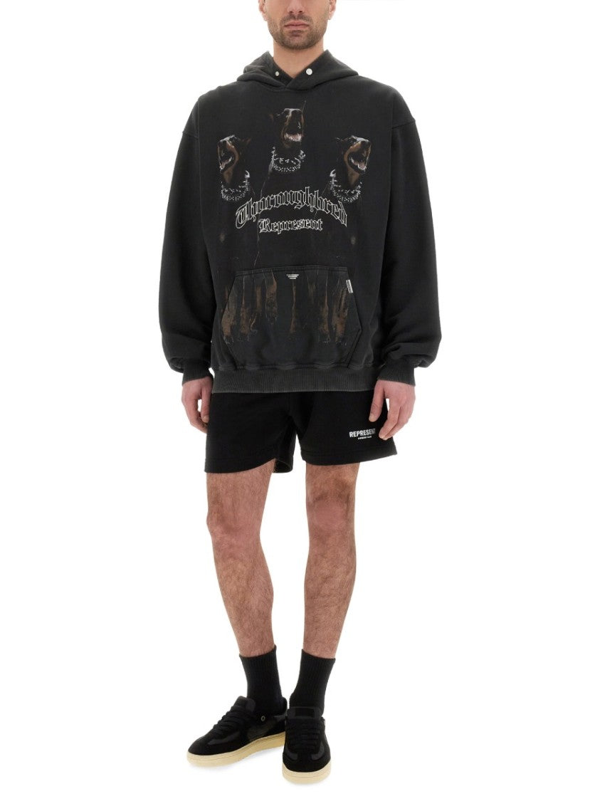 Represent Thoroughbred Gothic Lettering Oversized Hoodie