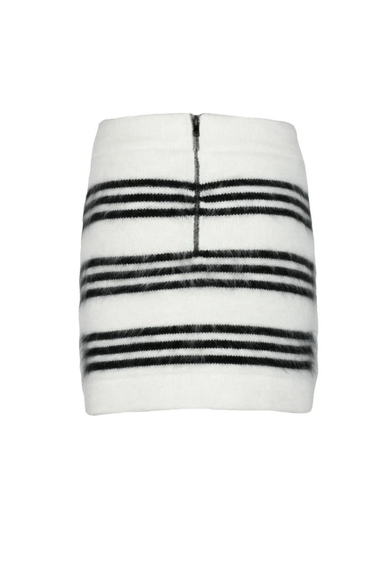 Dolce & Gabbana Wool Mini Skirt - White/Black