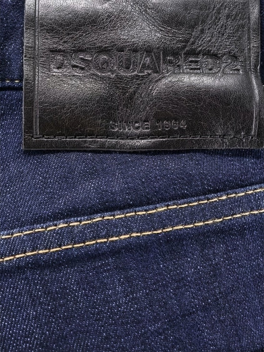Dsquared2 Straight-Leg Denim Pants With Contrast Stitching