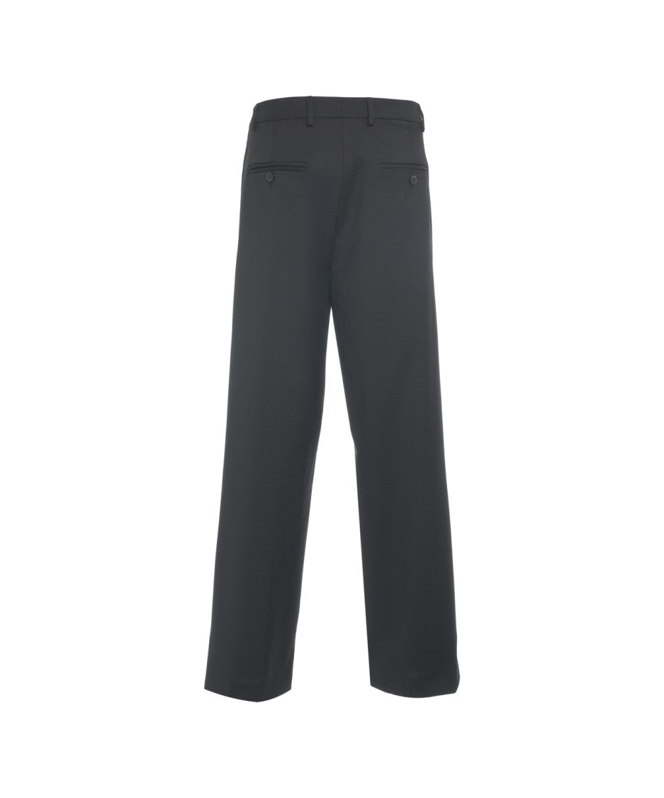 Amaranto Pleated Straight-Leg Pants With Tailored Finish