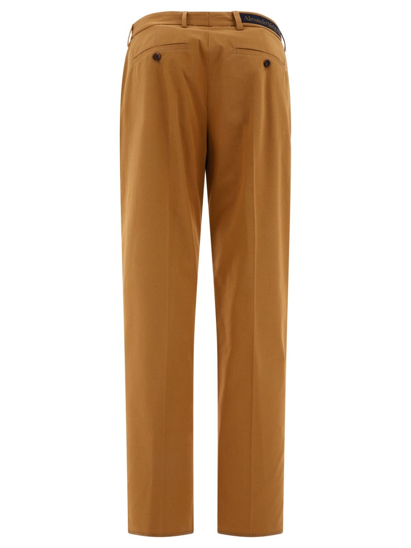 Alexander Mcqueen Tailored Trousers With Back Logo