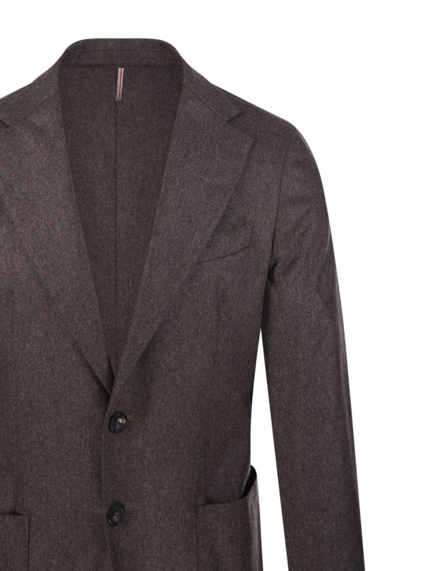 Santaniello Textured Wool Blend Blazer