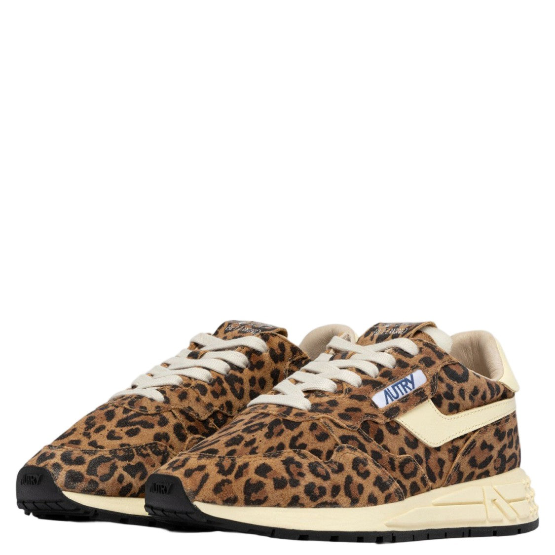 Autry Reelwind Low Leather Sneakers With Animal Print