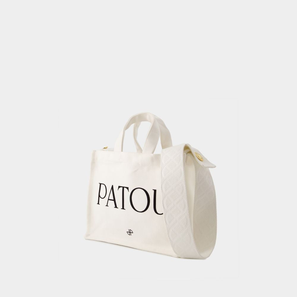 Patou Patou Small Tote Bag - Cotton - Cream