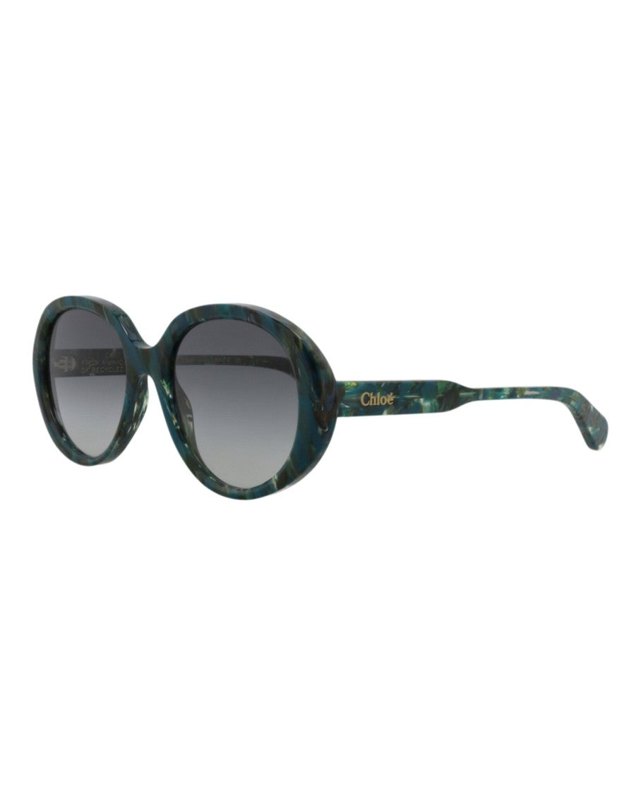 Chloé Round-Frame Recycled Acetate Sunglasses