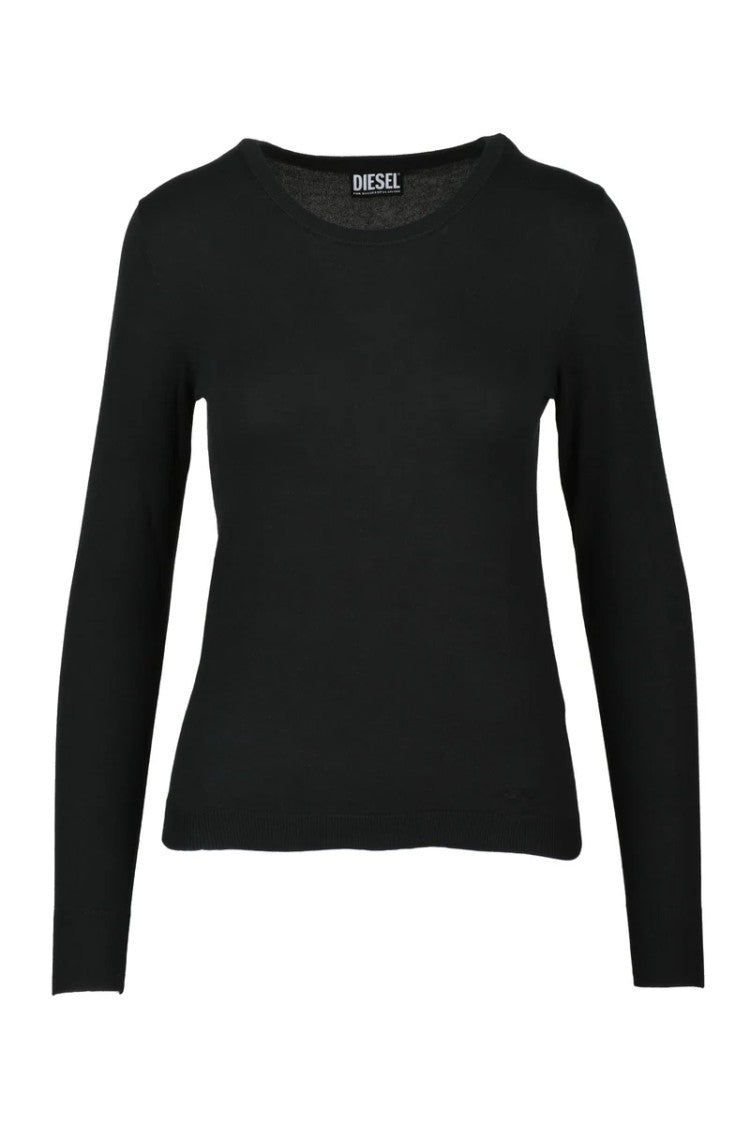 Diesel Black Cotton Men's Crew Neck Sweater