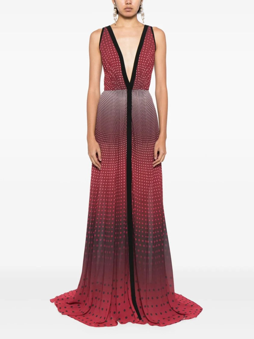 Saiid Kobeisy Polka Dot-Print Gradient-Effect Dress