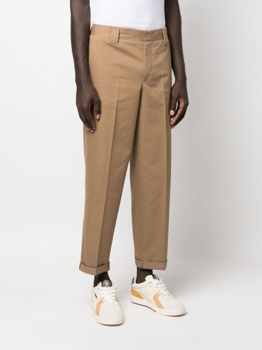 Golden Goose Tailored Beige Trousers With Straight Leg