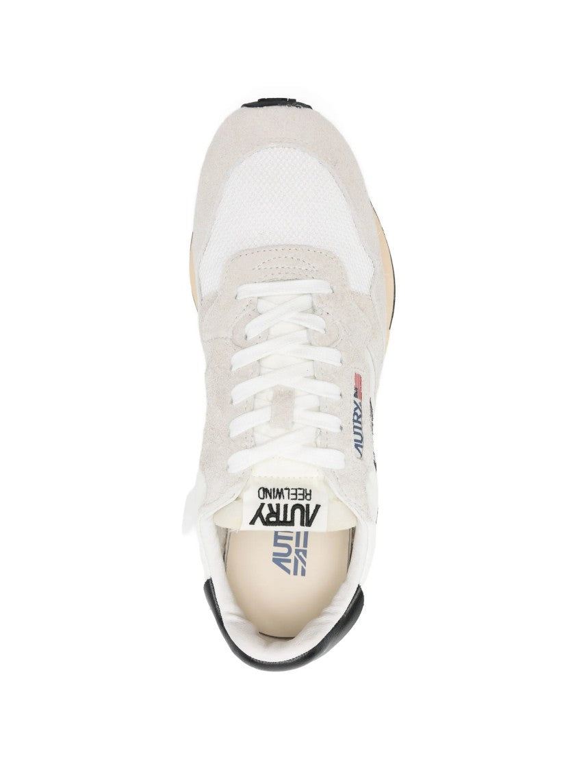 Autry Light Beige Reelwind Low Suede Sneakers